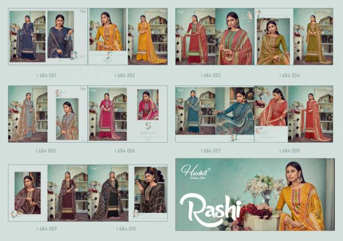 Harshit Rashi Viscose Latest Fancy Casual Wear Pure Viscose Rayon Digital Style Print with Swarovski Diamond Work Designer Dress Material Collection
